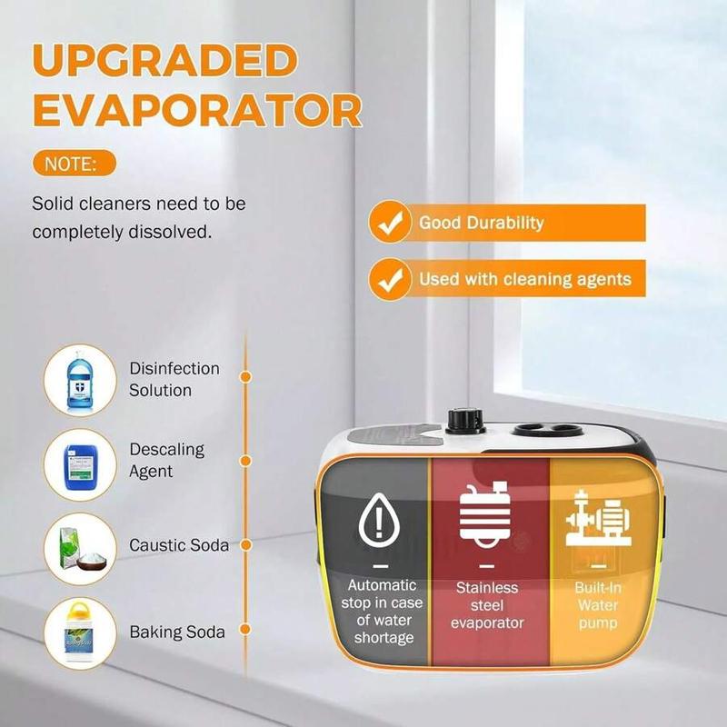 Handheld Steam Cleaner, 2500W Hand-Held High Pressure Portable Cleaning Machine With 3 Brush, High Temperature Steamer For Home Use, Kitchen, Furniture, Bathroom, Car (White)