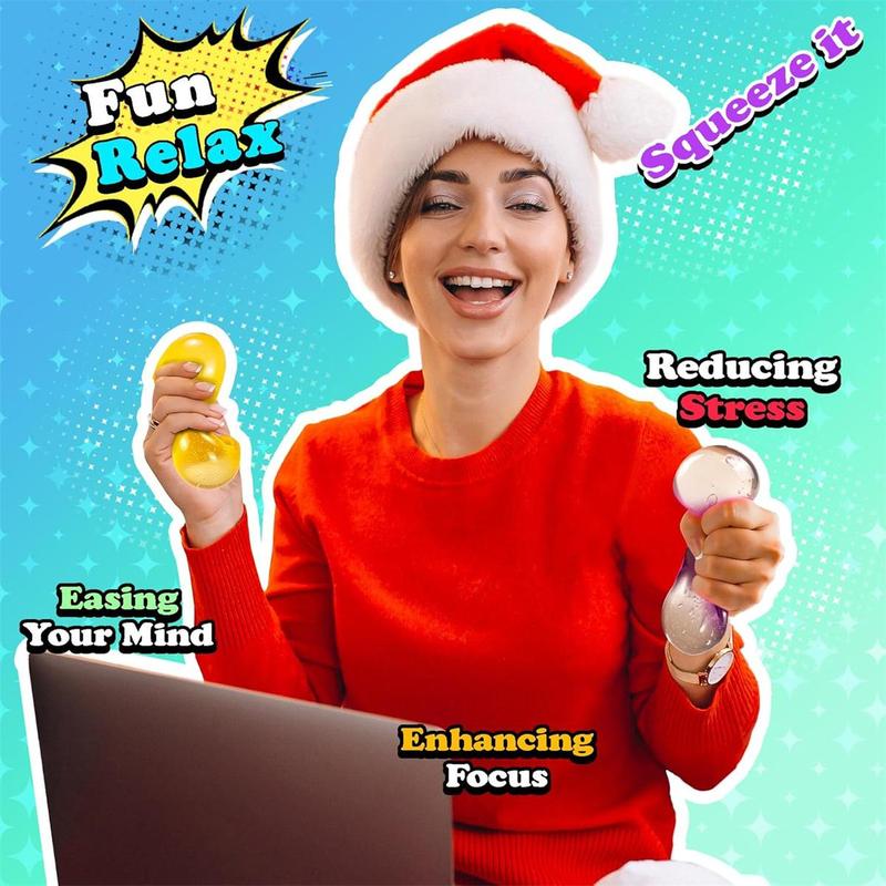 Premium Sensory Stress Cube – Extra Large Fidget Toy | Stress Balls for Adults with Non-Sticky, Odor-Free Shell & Reinforced Dual Leak-Proof Seals for Heavy-Duty Use