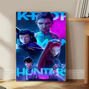 Frameless Huntress Group Fashion Poster Wall Art, Decorative Wall Art, HD Canvas Print, Home Decor Supplies for Living Room Bedroom, Trendy Art Hanging Painting, Unique Artwork