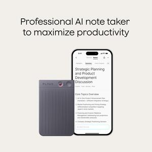 Plaud Note Voice Recorder, Notetaker, Transcribe & Summarize, Support 112 Languages, Audio Recorder for Lectures, Meetings Black