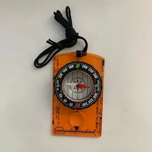 1pc All-in-One Compass, Map Scale & Needle - Outdoor Navigation Tool with Directional Arrow, Scale Bar, Base Plate - Compact & Lightweight for Hiking, Camping, Orienteering - Compatible with Devices - Ideal for Backpacking, Surveying