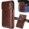 Men's Premium Faux Leather Phone Case, Durable Lightweight Built in Wallet Pouch with Belt Clip and Adjustable Strap, Secure Phone Storage Minimalist Design Wallet Accessories for Everyday On-the-Go Carry