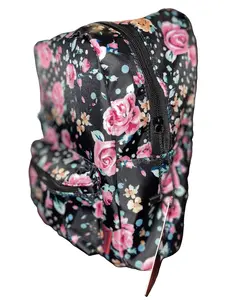 Bravo Floral Backpack 14"Beautiful Fashion Design Casual Daypack, All Purpose Essential Bag