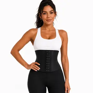QUISHAPER Waist Trainer, Shapewear Corset for Women, Tummy Control Compression, Hourglass Body Shaper Women's Underbust Latex Sport Girdle Waist Trainer Corsets Short Torso Trainers Cincher Slimming