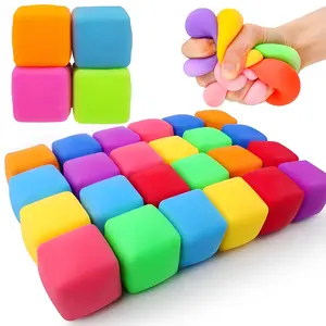Random Color Squishy Cube Set (8pcs) - Slow Rising Squishy, Squishies, Stretchy Anxiety Fidgets, Quiet Fidget Toys for Adults & Classroom Stress Relief