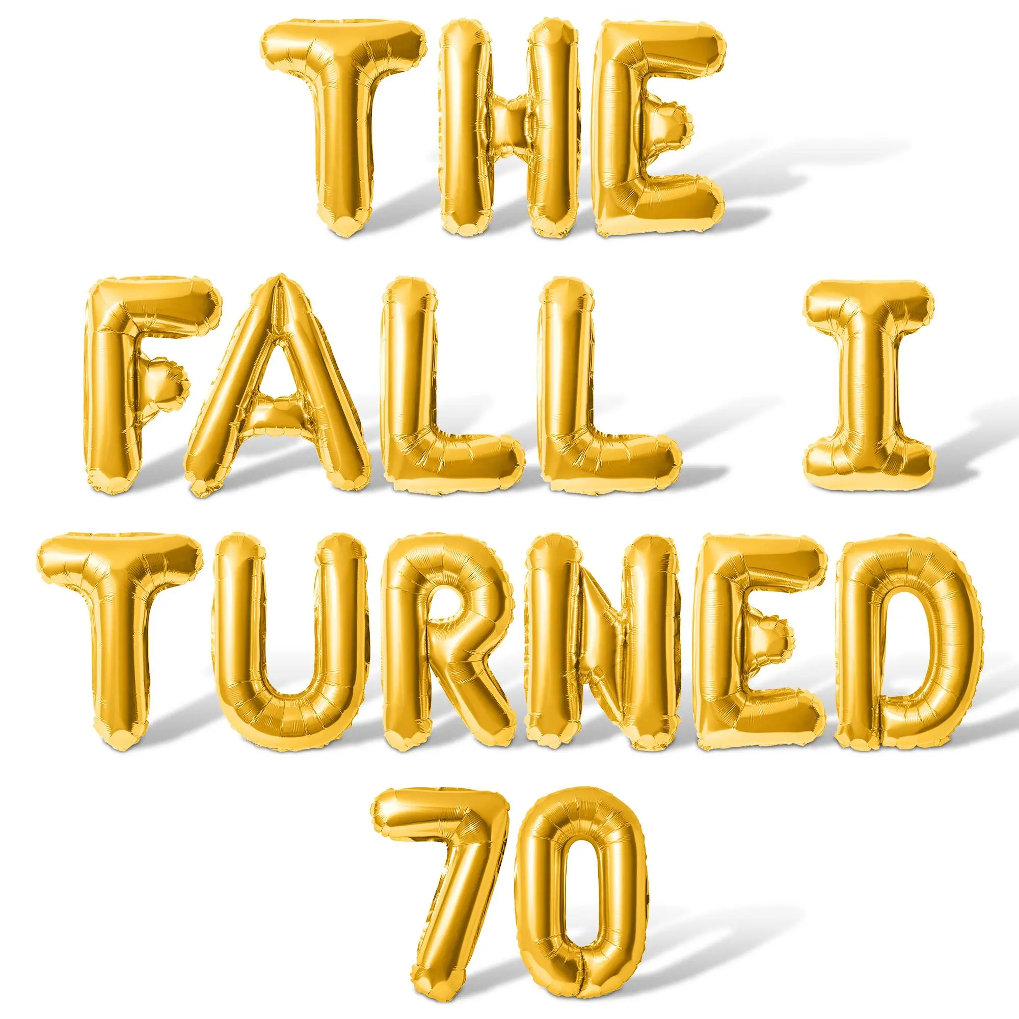 Letter Balloons - THE FALL I TURNED 70 16" Inch Alphabet Letters Foil Mylar Balloon 70th Birthday Party Banner