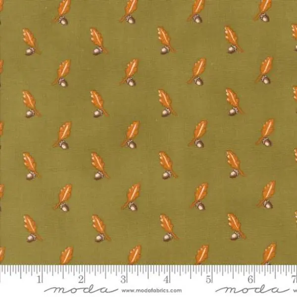Fabric Moda Basil Acorns and Oak Pumpkin Spice Gatherings by the Quarter Yard 49291-21