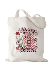 Canvas Bag for Valentine's Day Funny Tote Bag Gifts for Women Mom Aunt Friends Holiday Valentine Tote Bags Mother's Day Birthday Gifts Love Season Reusable Valentine Bags