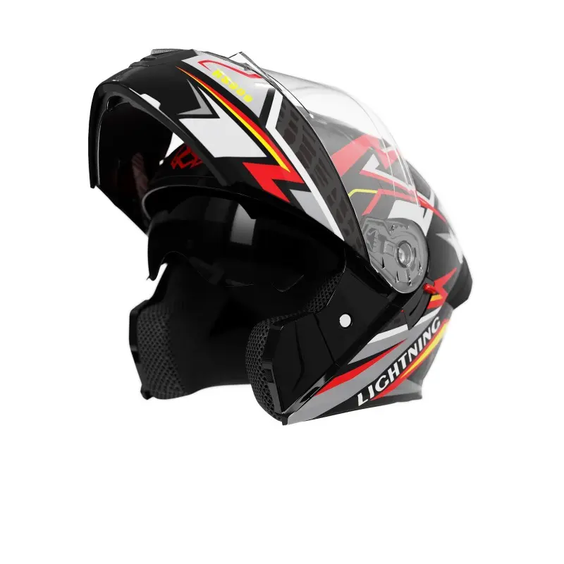 All-Season Full Face Motorcycle Flip-Up Helmet with Sun Visor, for Men-Women Winter Riding Safety, Full Face Helmet