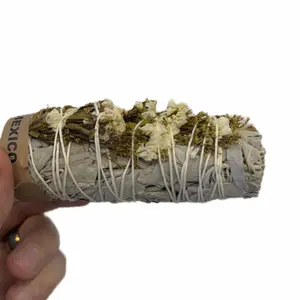 White and Gold Sinvata Sage - Premium Quality Dried Sage for Cleansing and Healing - Ideal for Rituals and Aromatherapy