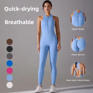 Seamless High-Intensity Yoga Bodysuit for Women - Long-Line Sculpting Workout Leotard, Breathable Quick-Dry Gym Wear for Pilates & Cross Training