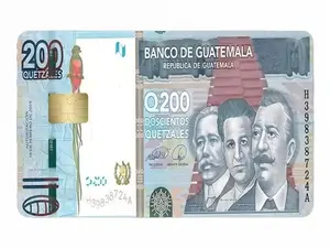 Sticker 200 Quetzales Guatemala for Credit and Debit Card