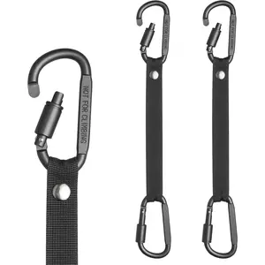 Bag Hook for Fence, Aluminum Alloy Carabiner Strap for Hanging Baseball Softball Pickleball Tennis Bags (Black 2)