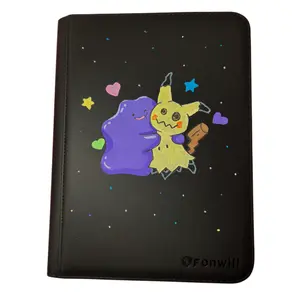 2 Characters Custom Pokemon 9 Card Side Loading Binder