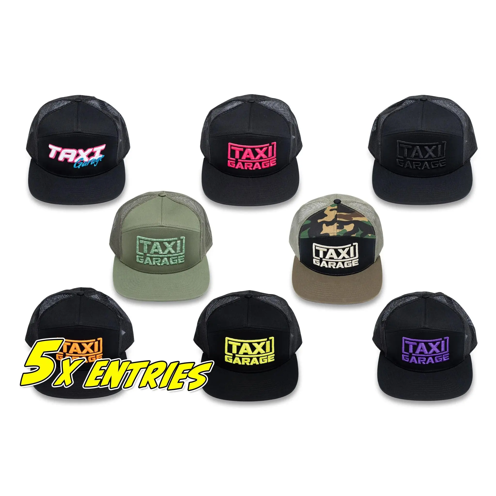 TAXI GARAGE 5 Panel Mesh Hat