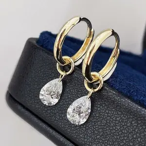 k18yg labgrown diamond earrings 1.98g 1.3ct lg032