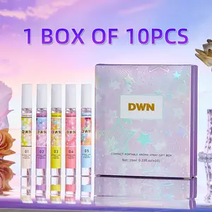 1 Box of 10pcs Alcohol-Free Fragrance Body Spray, 10ML Each, Long-Lasting Scent, Floral & Fruity, for Body, Hair, Clothes, Ideal Gift