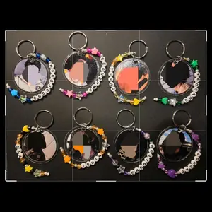 kpop double sided keychain