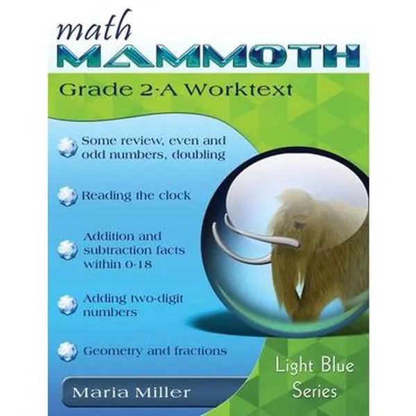 Math Mammoth Grade 2-A English Full-Color Self-Teaching Worktext - Maria Miller, Paperback, Full-Color Version