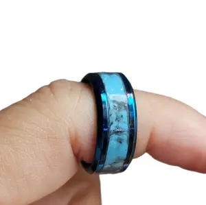 Dragon's Library Creations Blue Nebula Inlay Ring