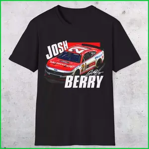 HOT - Josh Berry NASCAR Shirt - 2025 Primary Sponsor Motorcraft, Unisex Cotton T-Shirt, Menswear, Womenswear