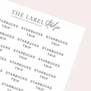 Starbucks Trip Script A | Aesthetic Planner Sticker Sheet