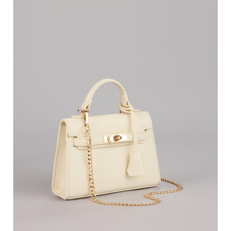 Little Luxe Twist Lock Mini Satchel Bag