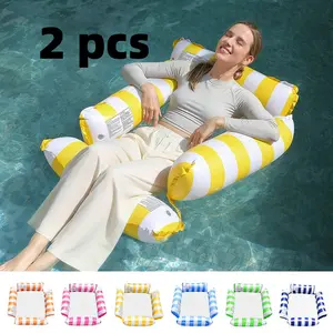Adult Inflatable Pool Floats Set, Large Water Hammock, 4-In-1 Multi-Functional Pool Toy, Relaxing Chair Floating, Vacation Fun, Pool Float Lounge