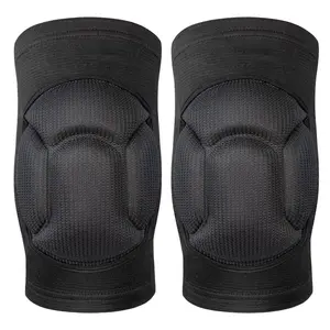 Thick Sbr Safety Knee Pads with Hook Loop Closure, Anti-Slip Elastic Fit, Compatible Buffer Support, Ideal for Wrestling, Football, Snowboarding, Volleyball