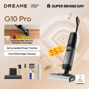 DREAME G10 Pro Elite Wet Dry Vacuum Cleaner, Cordless Vacuum Mop All in One with Auto Self-Cleaning, Up to 30 Mins Runtime, Cordless Floor Cleaner Machine for Hard Floors, Edge Cleaning Wet Dry Vacuum