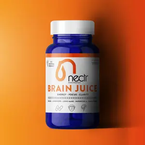Nectr Brain Juice - Natural Nootropics for Energy, Focus & Clarity with Lions Mane & Ginkgo Biloba - Fitness