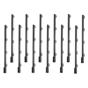 VEVOR Fence Post Extender, 12 Packs 32.1 in Barbed Wire Arm, Sturdy Steel Fence Height Extender, Flat or Surface Mounted Barbed Wire Extension Arms, Protect Privacy and Prevent Pets Jumping Off