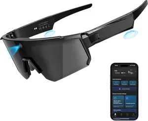 AI Smart Glasses with Camera 4K, Video Recording Glasses with Camera, Polarized Sports Sunglasses with EIS Stabilization, Dual Mic Noise Canceling, IP66, ChatGPT Enabled