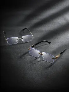 Men's Metal Square Frameless Mirror, Elegant Retro Business Style, Casual Fashion Accessory, Suitable for Daily Wear & Home Use