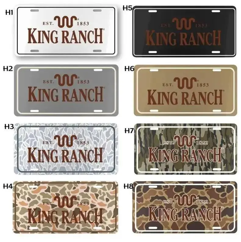 [BESTSELLER] High-End Aluminum Ford King Ranch License Plate - Western Camo Front Truck Tag