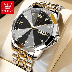 Celebrity endorsement simple luxury fully automatic mechanical watch OLEVS brand flagship dual calendar high-end cool luminous waterproof men's watch 9982
