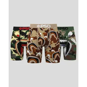 PSD Mens Warface Military Boxer Brief 3 Pack - Standard Length 7 Inch Inseam, Soft and Breathable Poly Blend Fabric