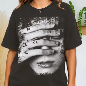 Retro 90s Jungkook Shirt, Kpop Bootleg Graphic Tee, Jungkook Covering Eyes T-Shirt Hoodie Sweatshirt, Y2K Streetwear Fan Gift - Good