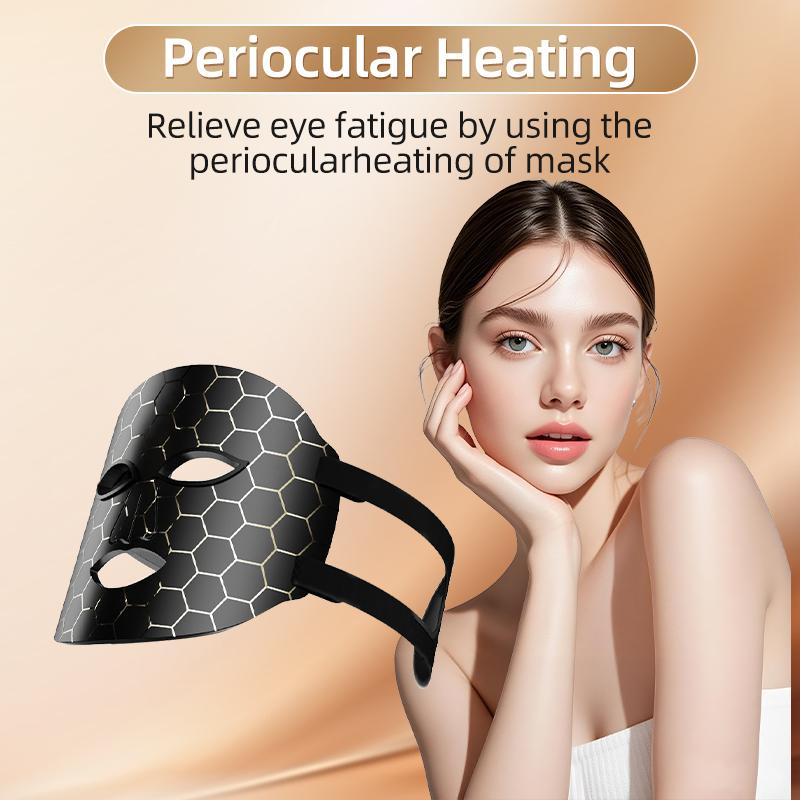 【Mother's Day Gift】Red Light Therapy for Face, LED Face Mask Light Therapy with Rechargeable Remote for Acne, Wrinkles, Skin Rejuvenation, Portable Facial Skin Care Mask with Timing Function - Home Use 96 LED Beads