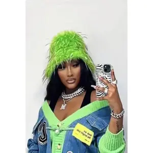 Joskaa Denim Patchwork Knit Sweater Cardigans (Hat Sold Separately)