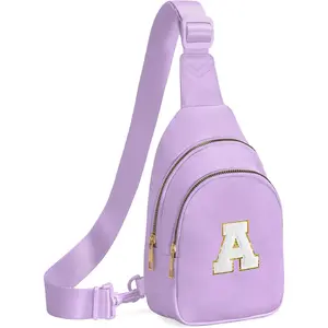 P-CBP010    Birthday Gifts for 7 8 9 10 11 12 13 Year Old Girls Small Initial Sling Bag Cross Body Bag Fanny Pack for Girls