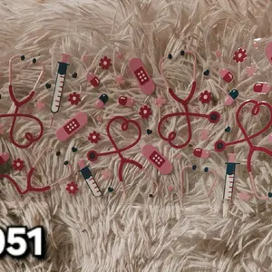 Nurse Cup Wrap with Stethoscope Design and Medical Icons for Healthcare Professionals