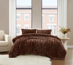 Brooklyn Loom Bubble Faux Fur King Comforter Set