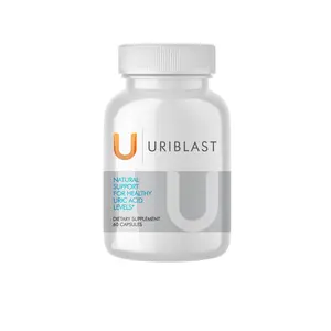 Uriblast Natural Uric Acid Support Supplement with Turmeric Bilberry Extract & Tart Cherry for Joint Comfort & Kidney Health Capsules 60 Count