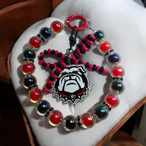 Georgia Bulldog Phone Chain with Detachable Keychain