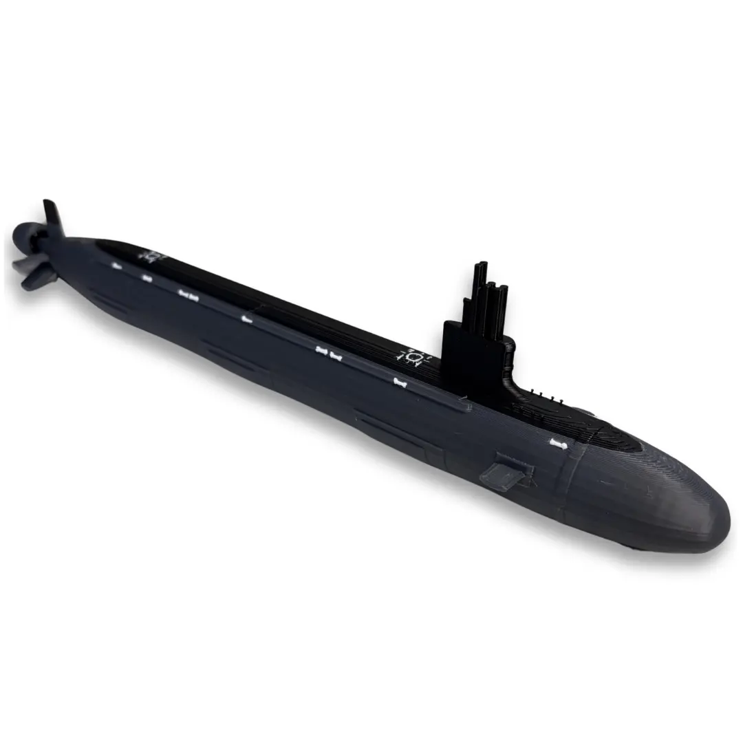 12-In Nautical Home Decor Virginia-Class Attack Submarine Model Replica, for Military Collectors