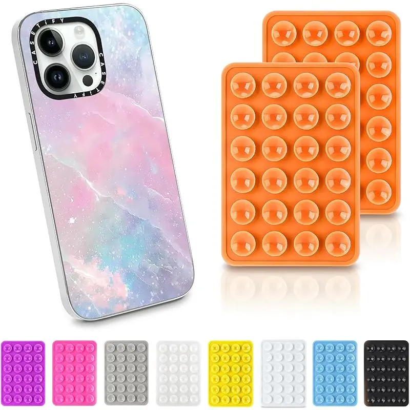 2PCS Silicone Suction Phone Case Mount,Non Slip Suction Cup Phone Mount,Hands-Free Phone Accessories Holder for Selfies and Videos,Silicon Adhesive Phone Stand Sticky for Cell Phone - TikTok Shop 2PCS Silicone Suction Phone Case Mount,Non Slip Suction Cup Phone Mount,Hands-Free Phone Accessories Holder for Selfies and Videos,Silicon Adhesive Phone Stand Sticky for Cell Phone - TikTok Shop