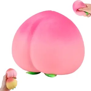 Peach Stress Relief Squishy Toy, 2026 New Realistic Fruit Slow Rising Soft Toy Stress Relieve Decoration Gift for Adults, Novelty Office Decor & Relaxation Tool