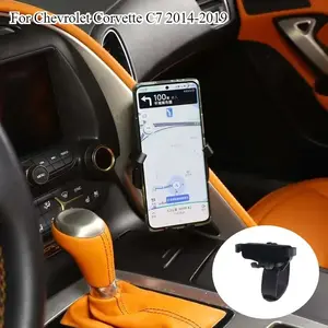 1-piece car center console handle phone holder (new magnetic design) suitable for 2014-2019 Corvette C7 models