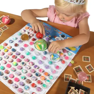 Kids Matching Game Set with 100 Colorful Elastic Beads & 110 Number Cards, Interactive Family Activity, Educational Learning Toy for Ages 3+